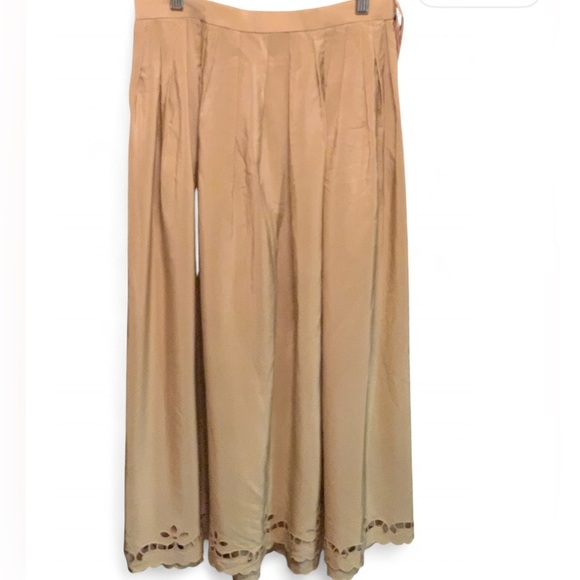 Vintage Oscar De la Renta Lillie Rubin size 6 Elegant Tan Women's pleated skirt - Picture 3 of 7